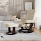Flash Furniture Beige LeatherSoft Recliner & Ottoman w/ Wood Base BT-7818-BGE-GG - alternate 4